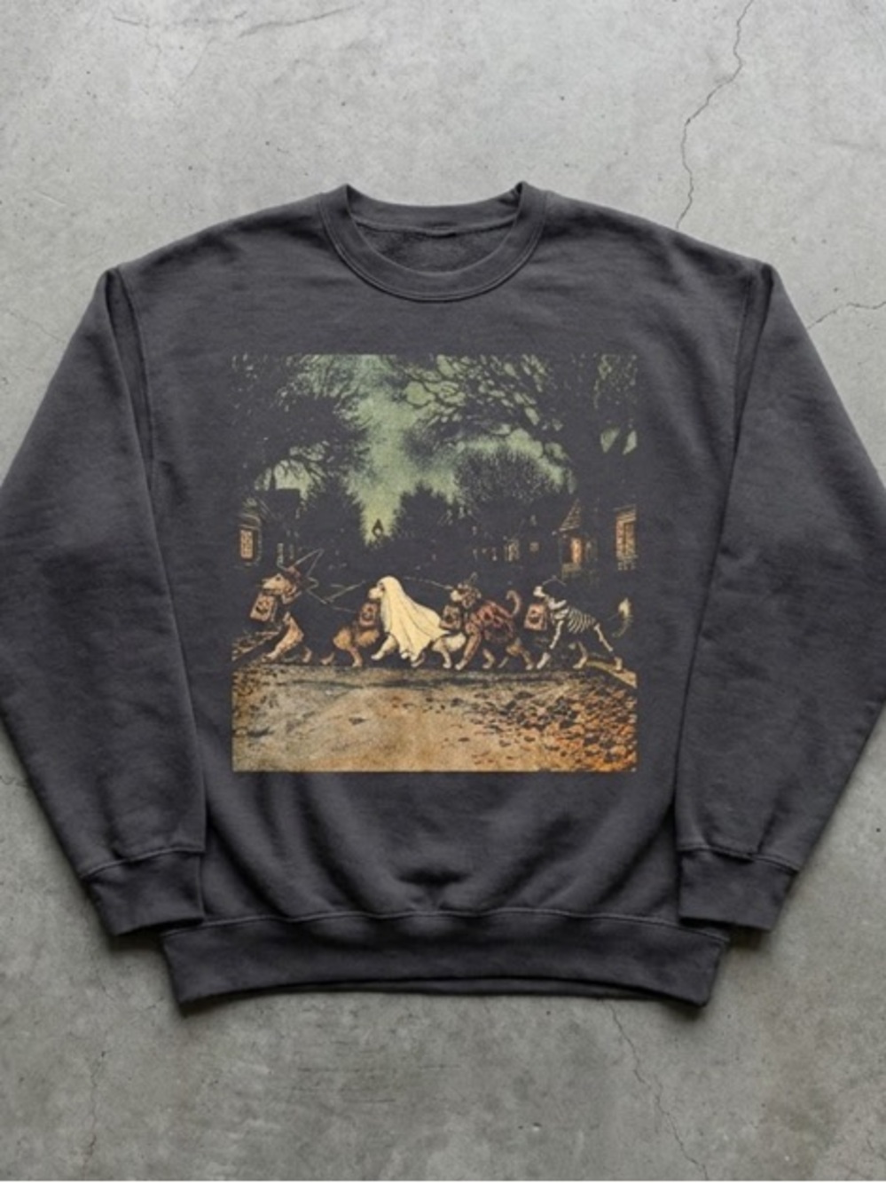 Halloween ghost dog sweatshirt